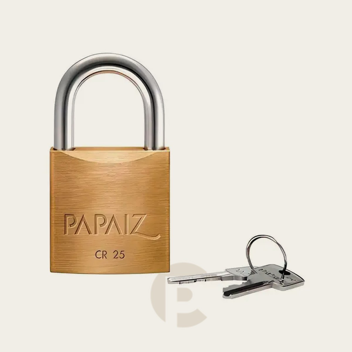 Cadeado Papaiz Cromado 25
