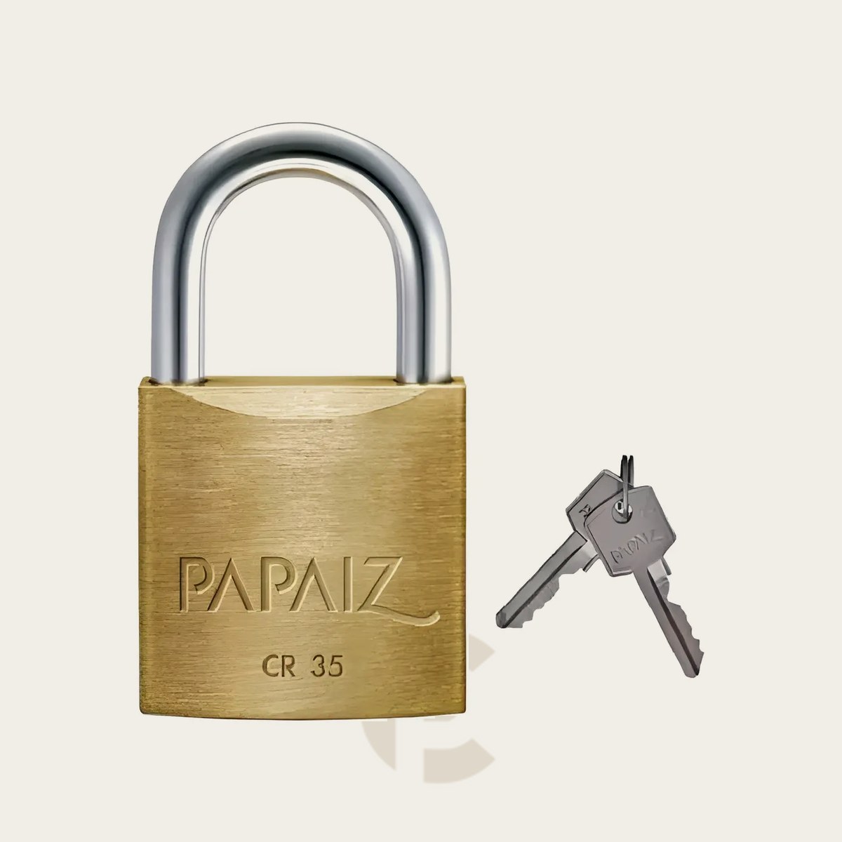 Cadeado Papaiz Cromado 35