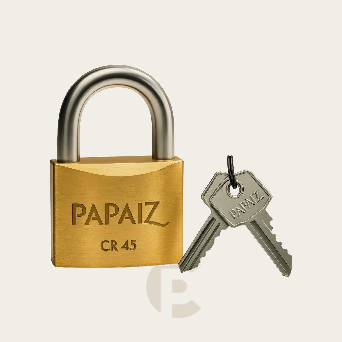 Cadeado Papaiz Cromado 45