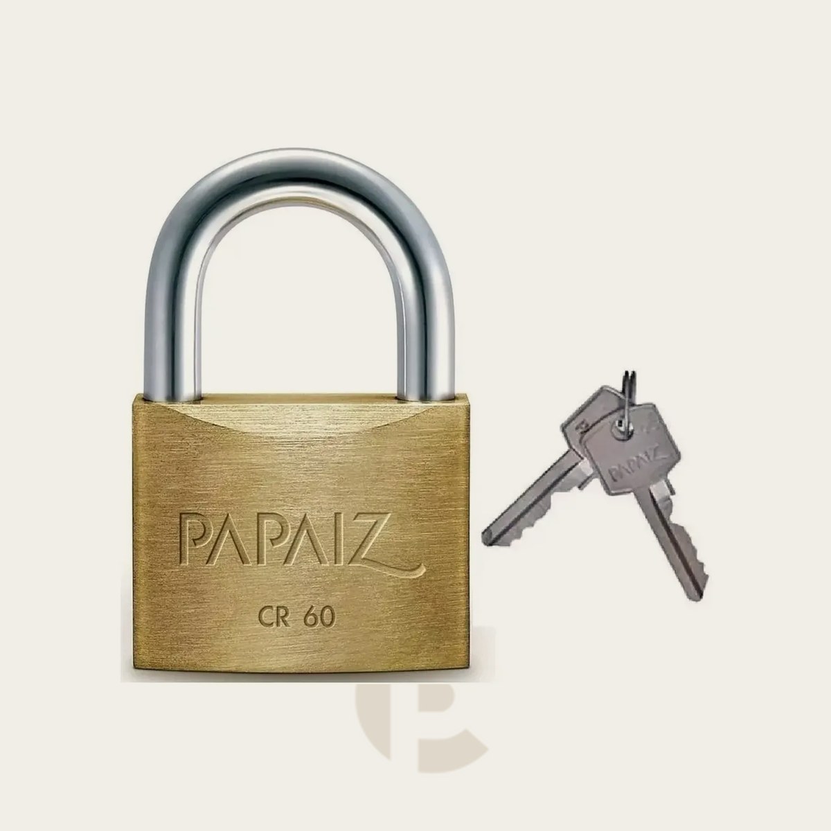 Cadeado Papaiz Cromado 60