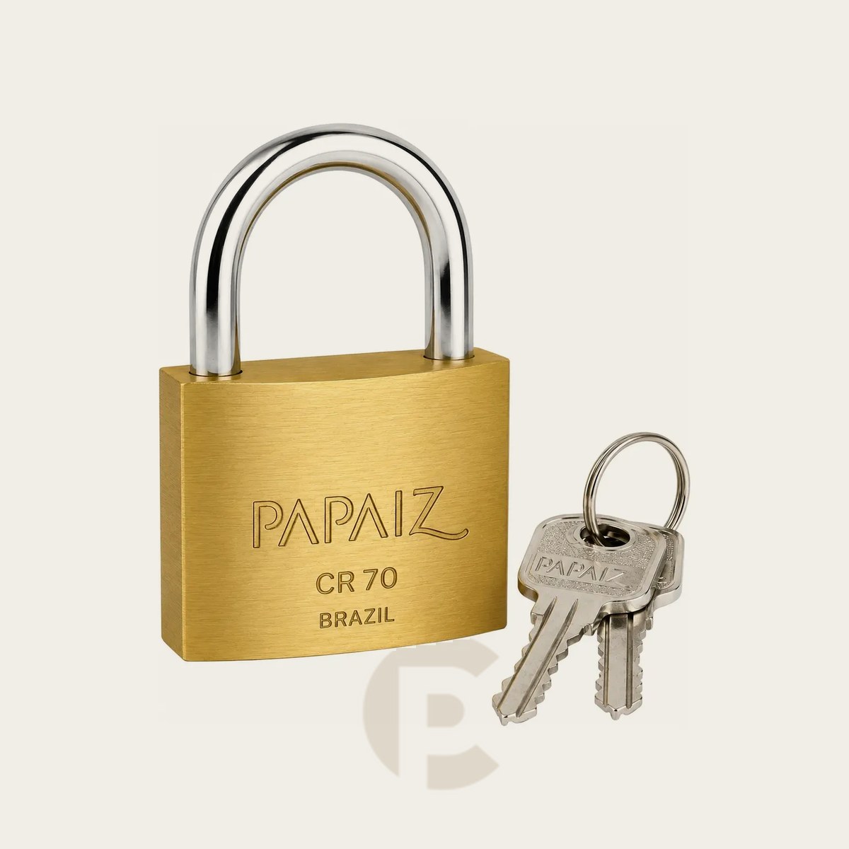Cadeado Papaiz Cromado 70