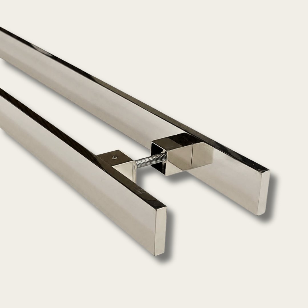 Puxador Duplo WF Inox Ribeirão Preto 1000 mm Polido