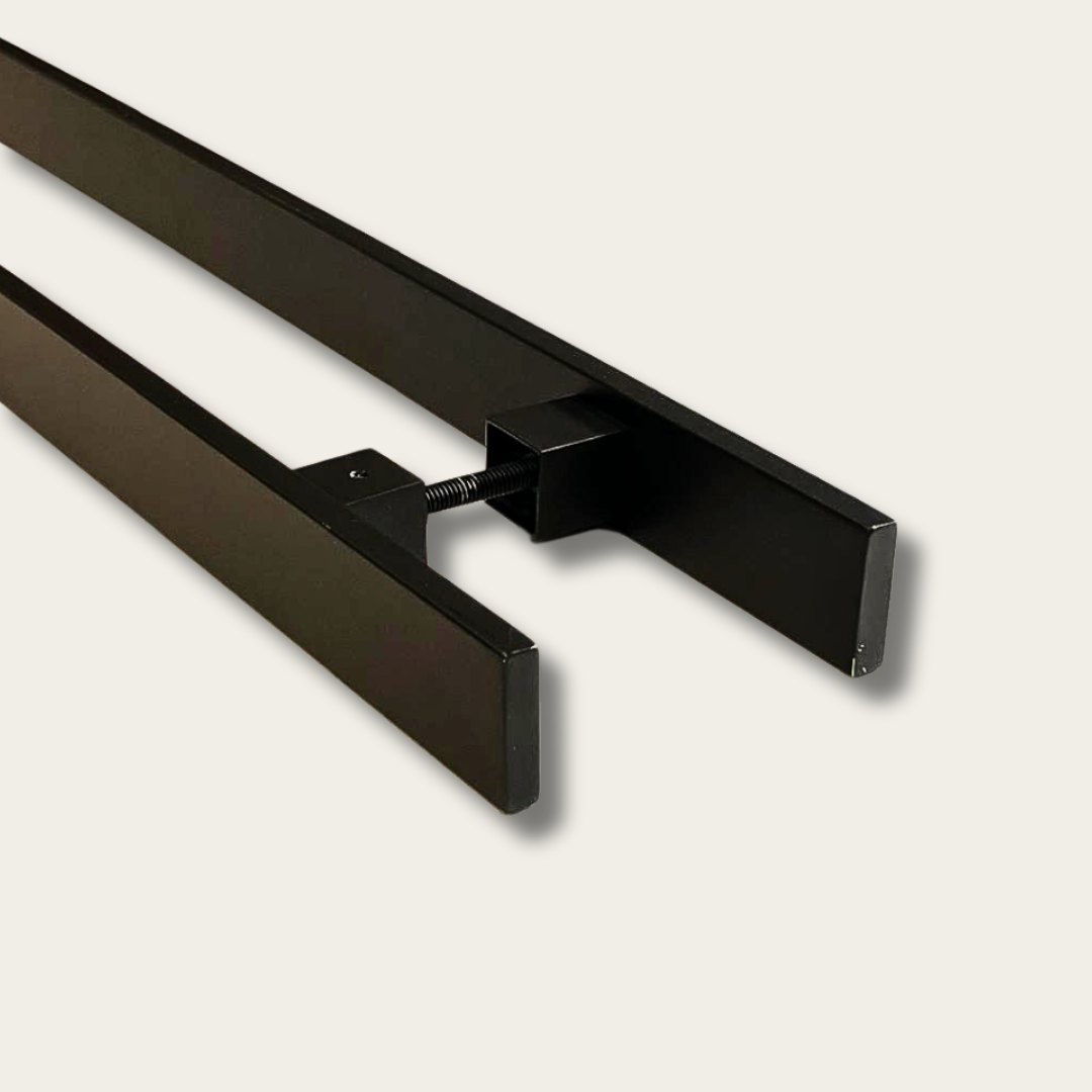 Puxador Duplo WF Inox Ribeirão Preto 1000 mm Preto