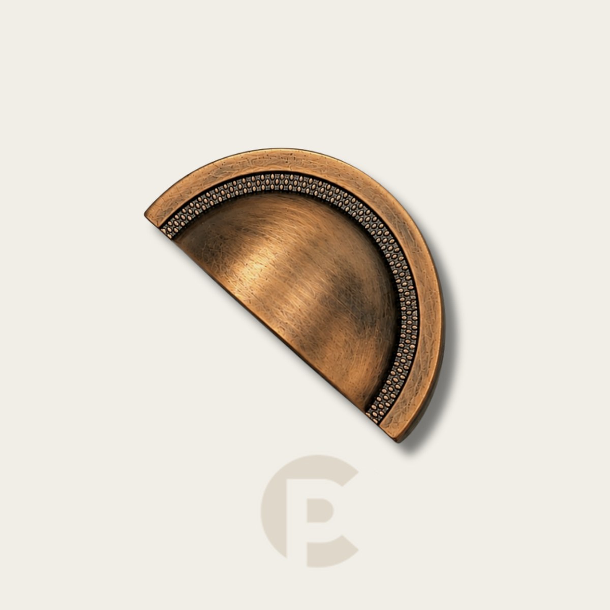 Puxador Zen Shell 64 mm Vecchio Cobre