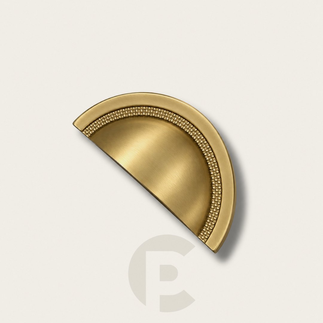 Puxador Zen Shell 64 mm Dourado Matte