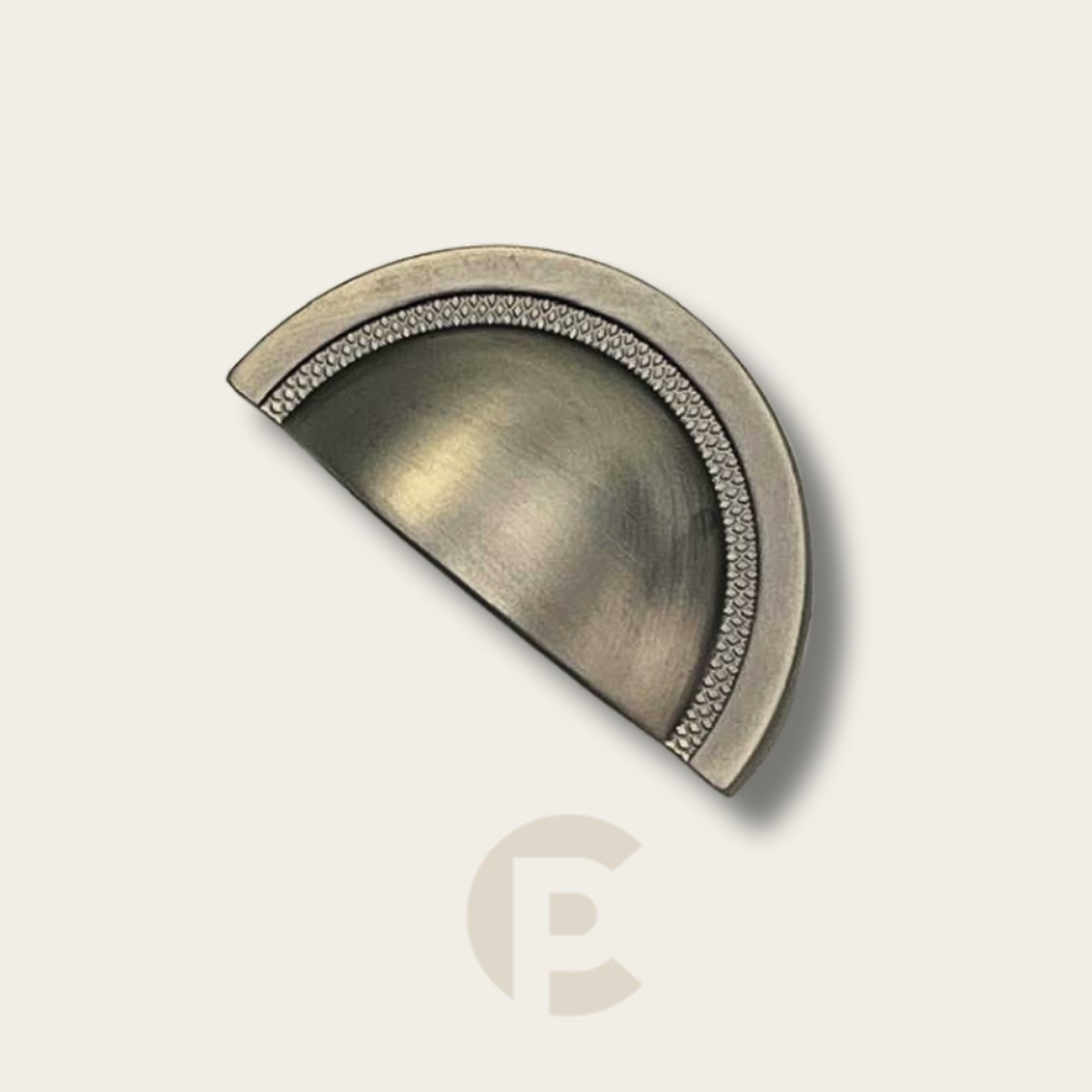 Puxador Zen Shell 64 mm Níquel Velho