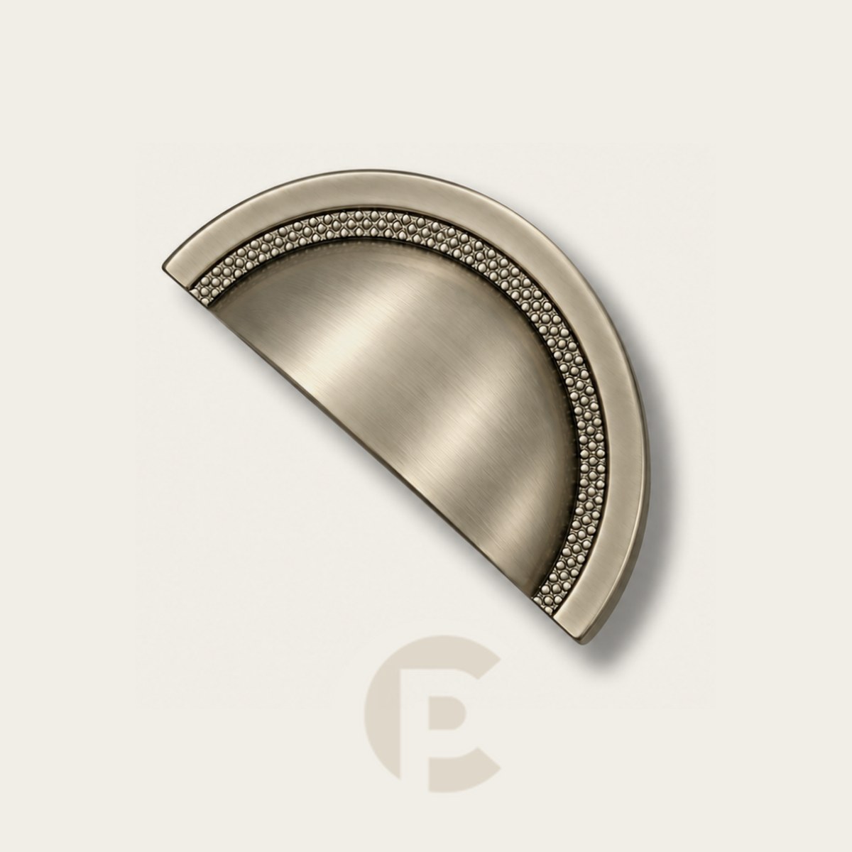 Puxador Zen Shell 64 mm Níquel Escovado Envernizado