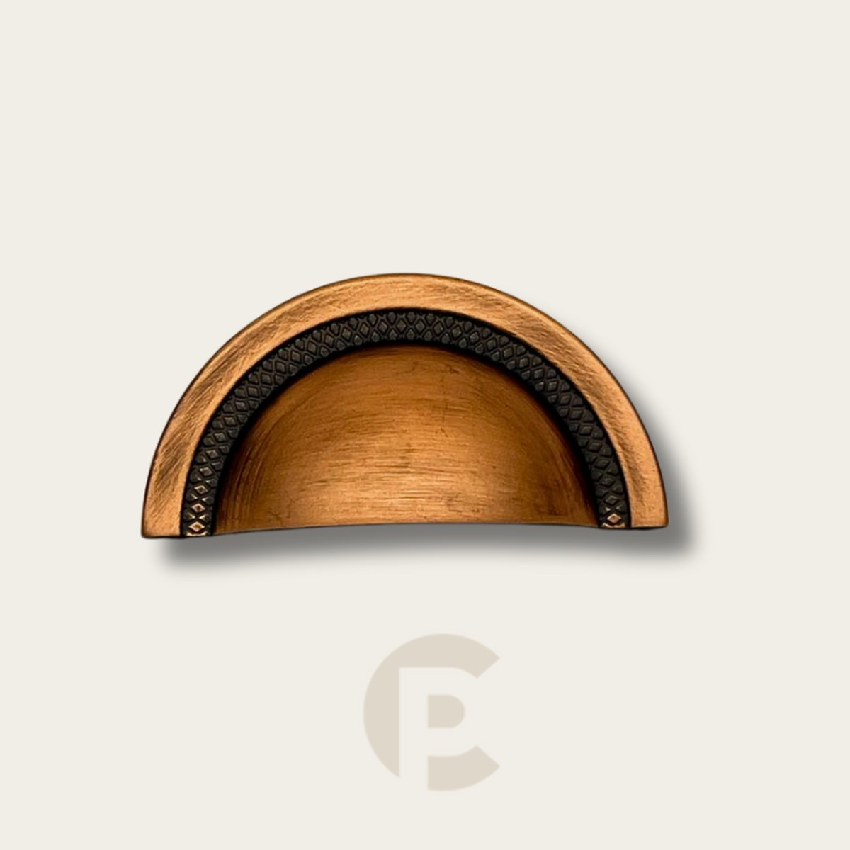 Puxador Zen Shell 48 mm Vecchio Cobre