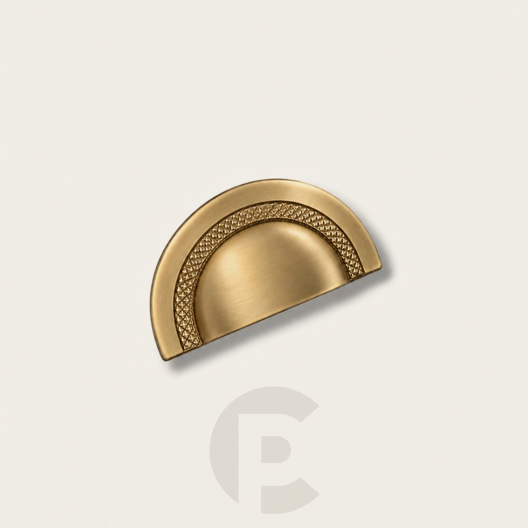 Puxador Zen Shell 48 mm Dourado Matte