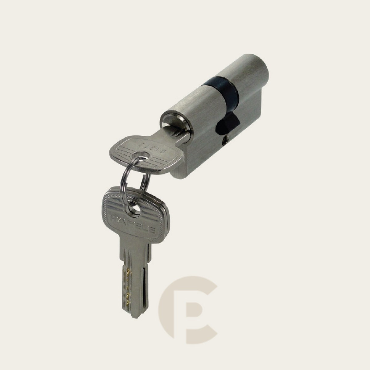 Cilindro Hafele Euro 5P 62 mm Lt Niquel Escovado
