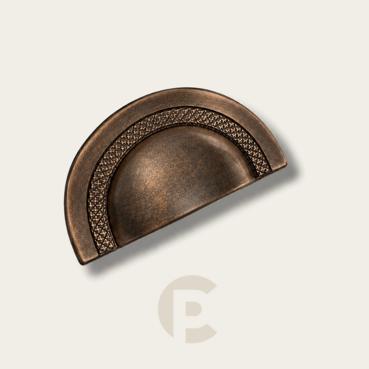 Puxador Zen Shell 48 mm Vecchio Metallo