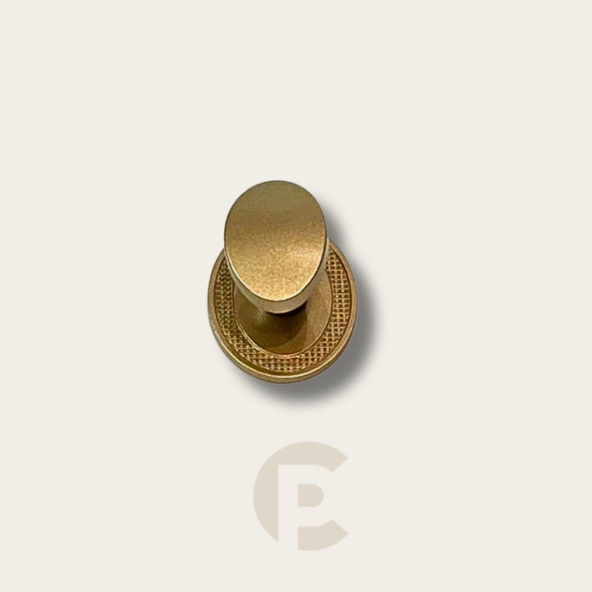 Puxador Zen Beetle Base Granada Dourado Matte
