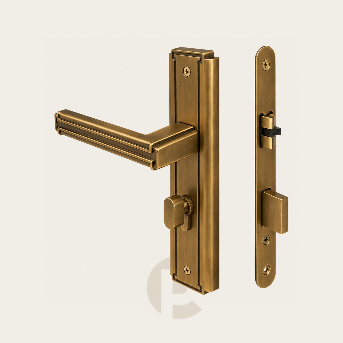 CJ Fechadura Ke/Cp C/Esp Cil Euro Knob 8867 Atq Fsc
