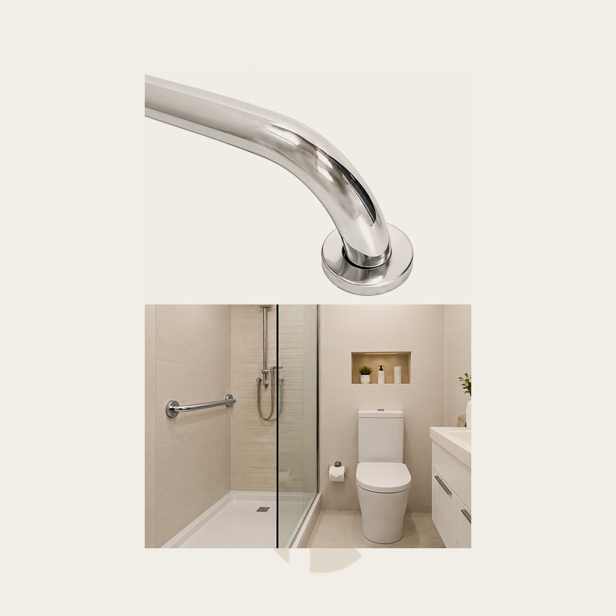 Barra Apoio Gr 1.1/4" C/32 mm (500 mm) Inox Polido