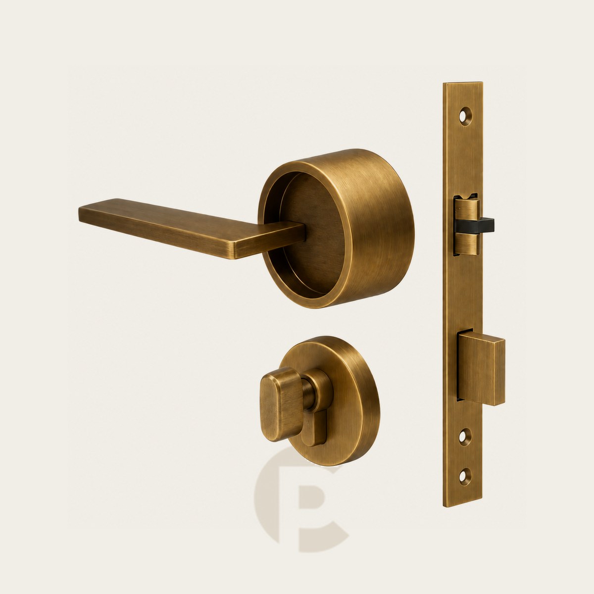 CJ Fechadura Ke/Cp Cil Euro/Tranq Banheiro Knob 8821 Atq Fsc